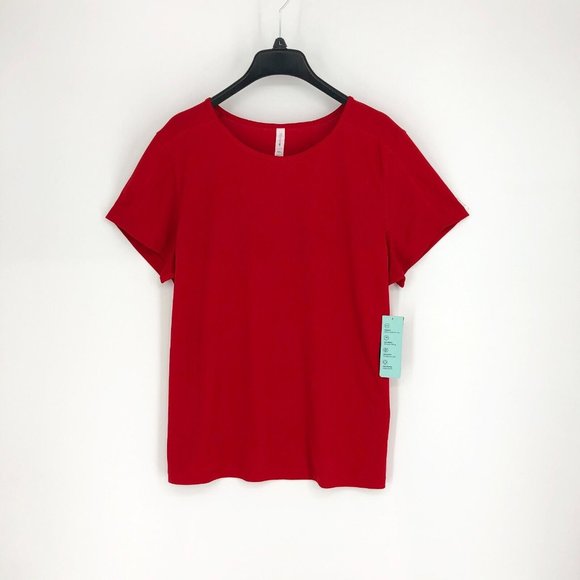 ID Ideology Womens Short Sleeve Rapid Dry Active T-Shirt Red 2XL - Picture 2 of 7